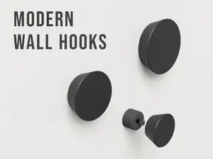 Modern Wall Hooks with Invisible Mount