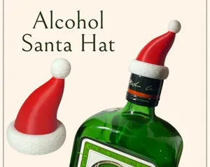 Low Time and Materials - Alcohol Bottle Santa Hat
