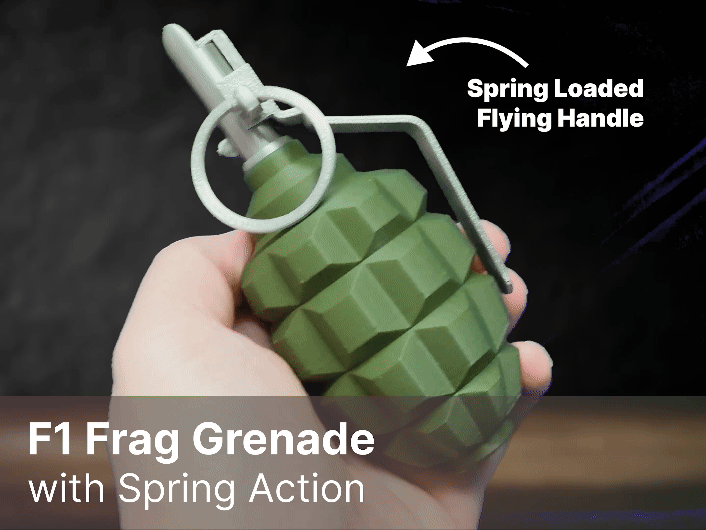 F1 Frag Grenade Replica Prop with Flying Handle