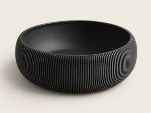 Pleated Sculptural Bowl Centerpiece