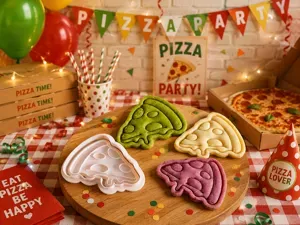 Pizza Lover Cookie Cutter & Embosser