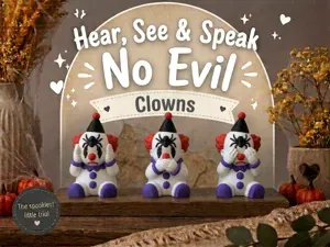 Hear, See & Speak No Evil Clowns