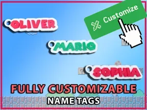 Super Mario Font Fully Custom Keychain Generator
