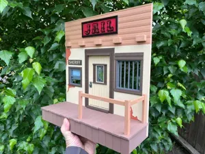 Old West Jail Facade for 1:12 Figures