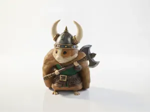 Viking Hamster Figurine Fantasy 3D Printable