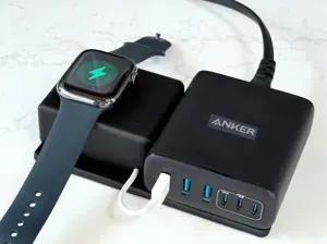 Apple Watch Charging Stand using Anker A2154 USB
