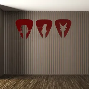 Trio Of Picks -Wall Hanging- Scaleable to any size