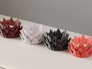 Lotus Flower Tealight Holder. LED candle Lamp