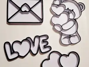Sensory play kids Valentine / love fill molds