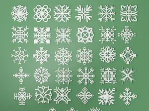 Snowflake Christmas Tree Decoration. 33 snowflakes