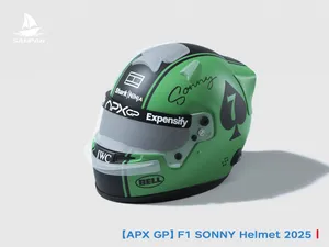 【APXGP】《F1:狂飙飞车》桑尼・海耶斯(布拉德・皮特饰)赛车头盔 F1头盔 电影道具 帽子摆件
