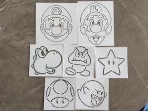 Super Mario Themed Stencils