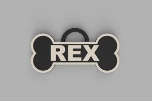 Dog Bone Nametag / Name Badge With Custom Text