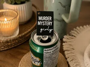 Murder Mystery Girly Pop Can Tab Opener + Keychain