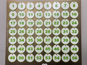 Set of TOKEN 40mm - number 1-504 with hole for H2S