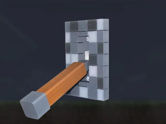 Single lever wall switch - minecraft — Фото 5 из 5