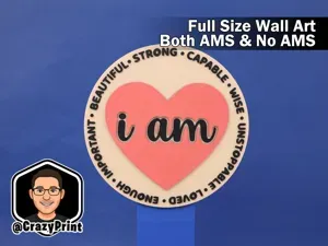 I am enough! Motivational wall art/sign. -No AMS