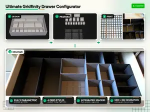 Ultimate gridfinity drawer configurator