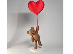 Bear with Heart Balloon – Romantic Decoration