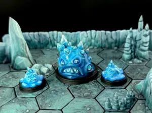 Ice Slime Boss +Droplet (Supportless-FDM Friendly)