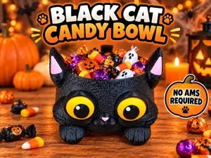 Black Cat Candy Bowl Halloween
