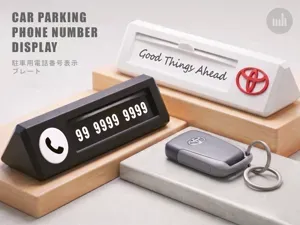 Customizable Car Parking Phone Number Plate