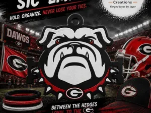 Georgia Bulldogs Hair Tie Holder Keychain