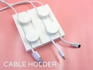 2x2 Building Brick Cable Plate by Pork3D.com