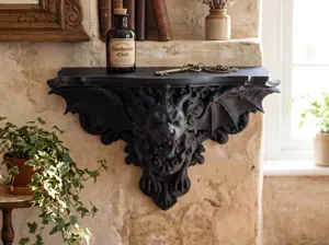 Gothic Gargoyle Bat Wing Wall Shelf Art