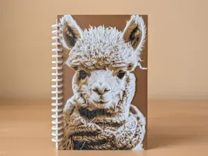 Cute Alpaca/Llama with Scarf Notebook Cover