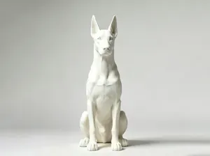 杜宾犬模型 摆件 简单支撑