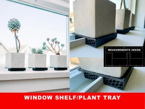 Window plant tray / stand / shelf