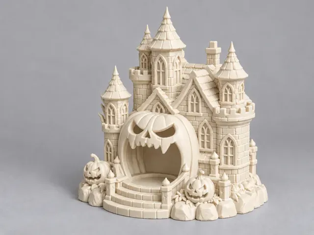 Halloween LED Tealight Holder – Haunted Castle — Image 3 of 4