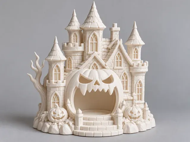 Halloween LED Tealight Holder – Haunted Castle — Image 2 of 4