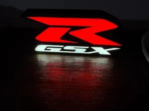 Suzuki R - GSX Bike Logo Light Up Sign