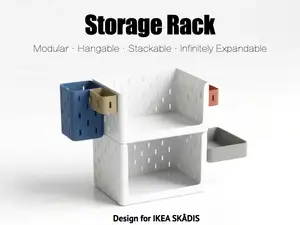 IKEA SKADIS Pegboard Style Stackable Storage Box