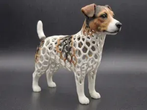 Stylized Sculpture Voronoi Jack Russell Terrier