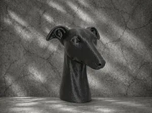 Whippet Bust – Modern Sculptural Dog Head