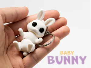 Tiny Flexi Bunny - Articulated & Keychain
