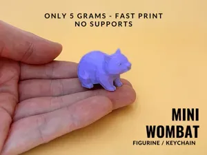 Cute Mini Wombat - Figurine / Keychain