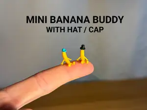 Mini Banana Buddy with Hat / Cap