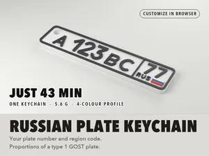 Брелок «Номер РФ» · Russian License Plate Keychain