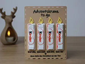 Adventskranz To Go – Halter für Kinder Schokolade