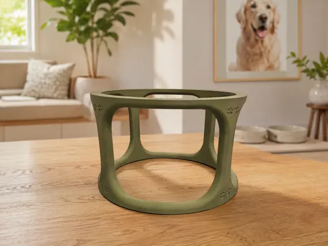 Olive Arc V2 - Parametric Elevated Pet Feeder — Фото 2 из 14