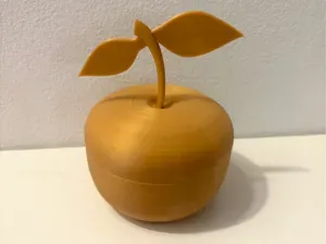 Golden Apple Container - organizer with lid