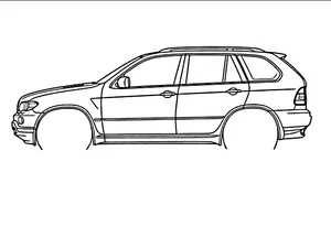 BMW X5 E53 silhouette 3d model