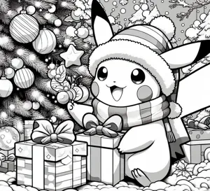 Pikachu Christmas - Hueforge 4 color filament painting