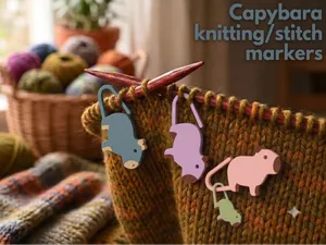 Capybara Stitch Marker & Bag Charm