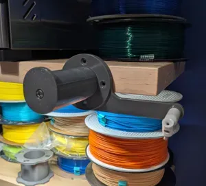 Sturdy Wall Mount Spool Holder with Filament Guide