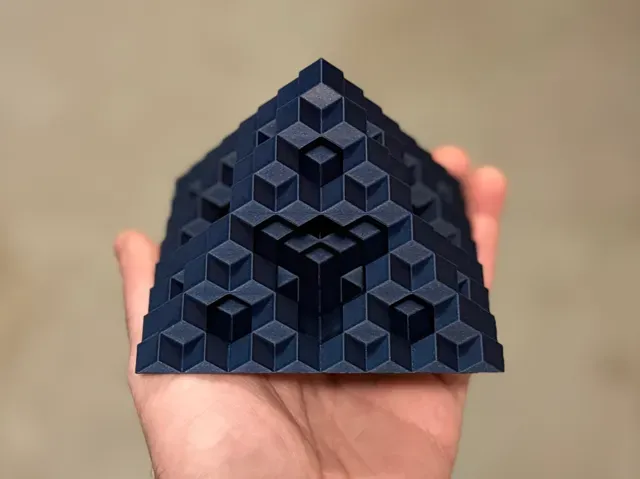 Rhombic Dodecahedral Sierpiński Pyramid - Level 3 — Image 3 of 8